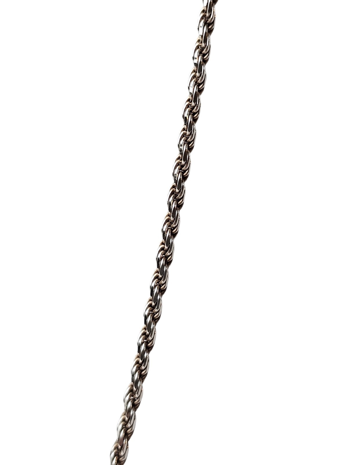 925 Sterling Silver 24″ Rope Chain Necklace Italy 925 Lobster Claw Clasp