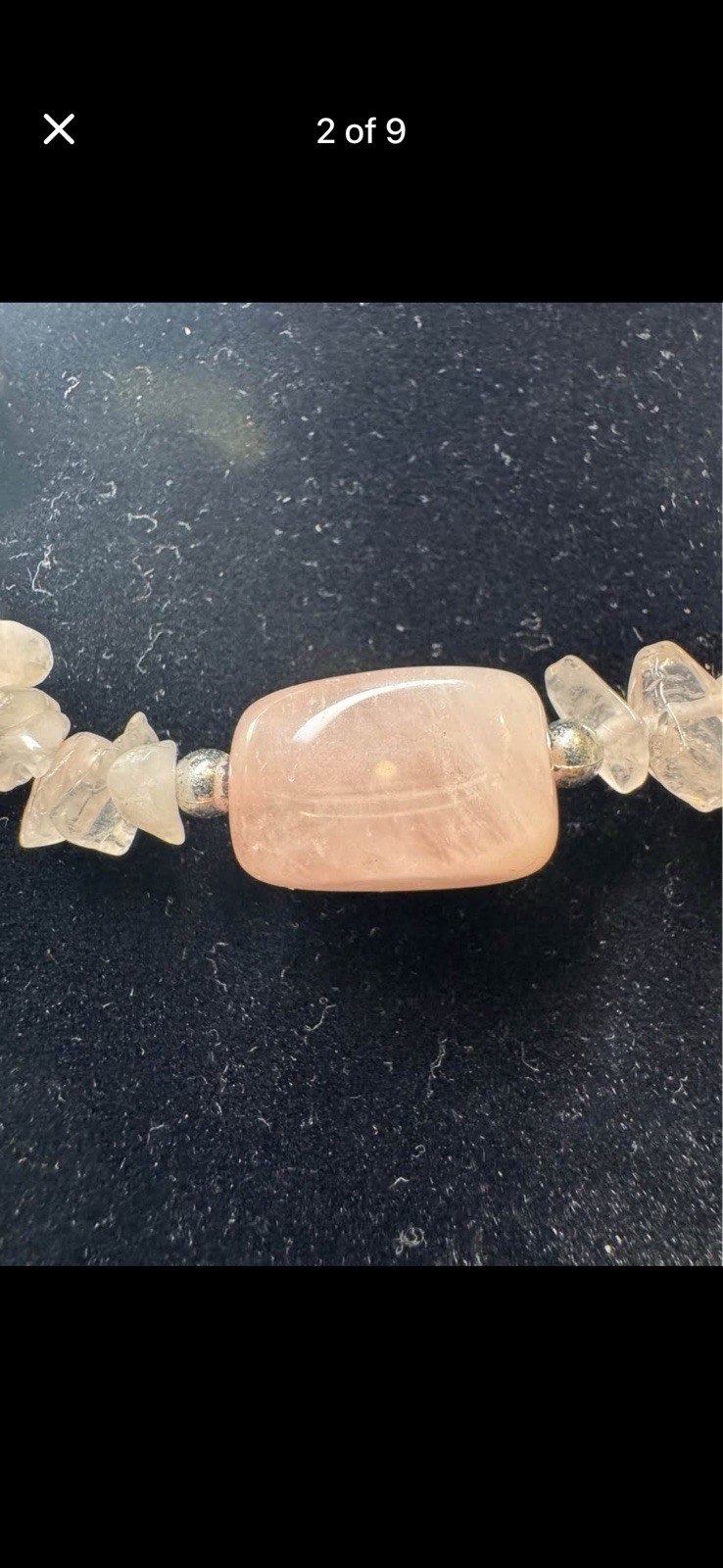 Stunning rose quartz necklace