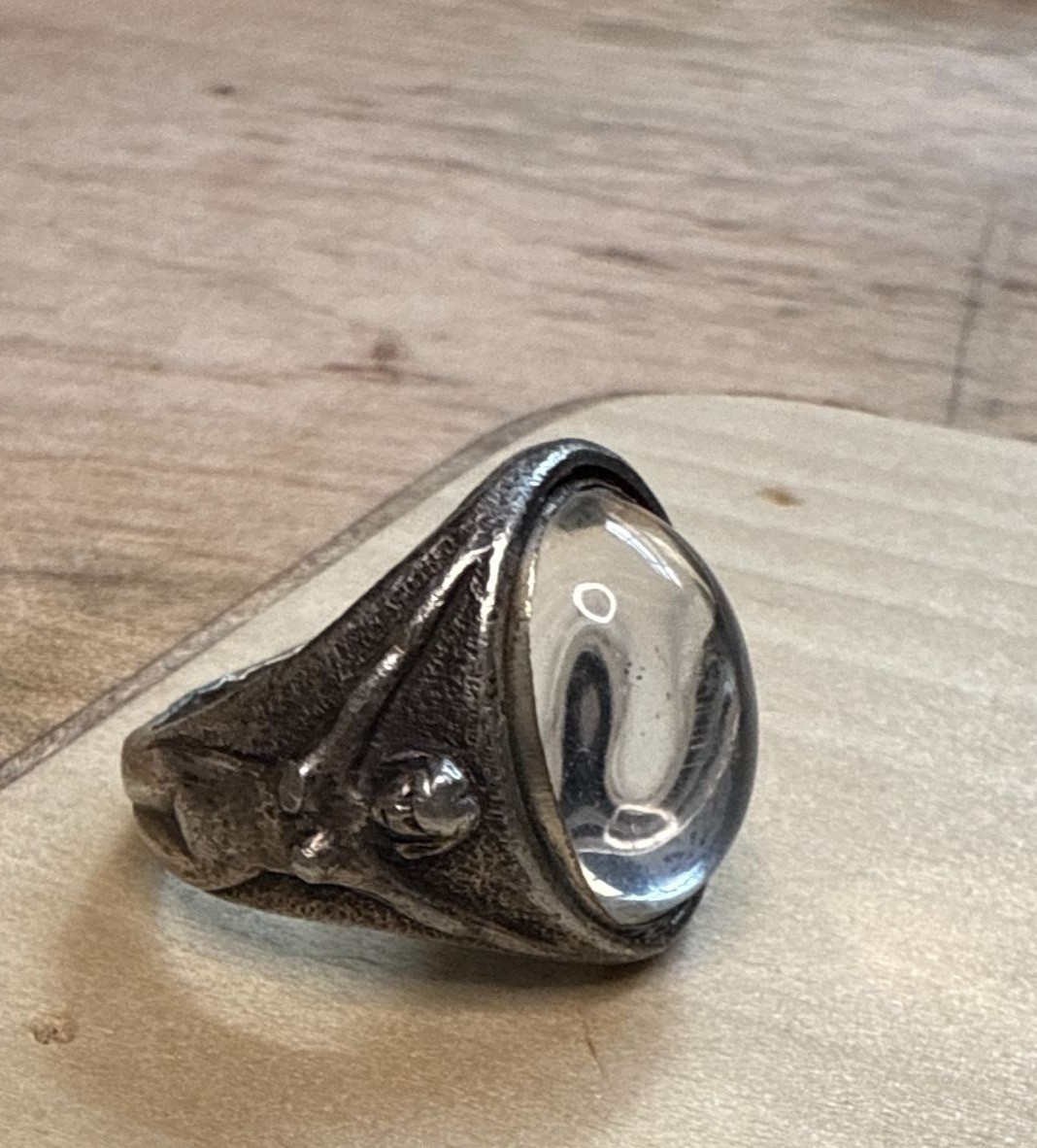 Brutalist Art Jewelry Ring | Figural Male & Female Forms | WLP Signed Studio Sil