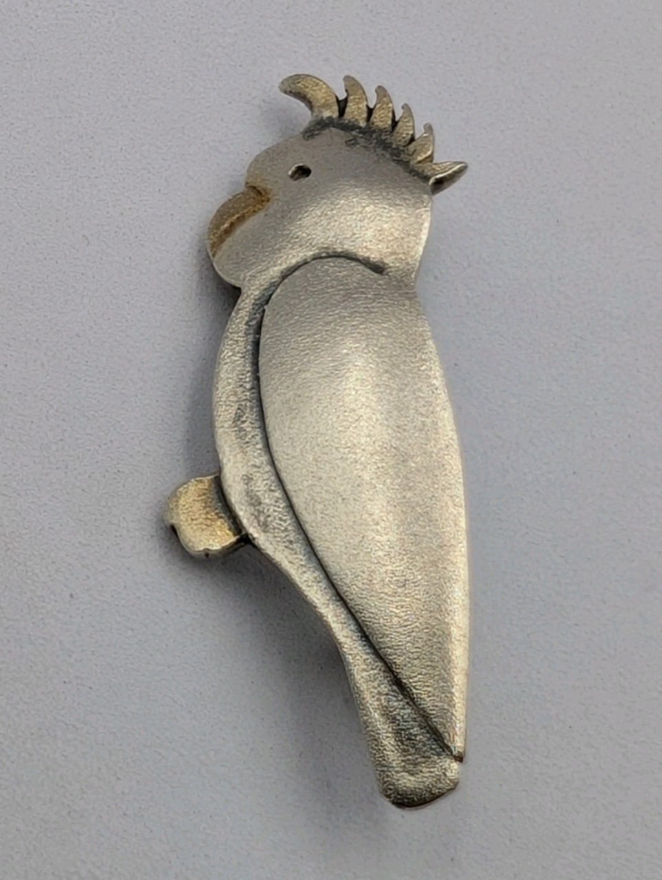 Vtg Australia Sterling Silver Cockatoo Parrot Brooch Pin 925 Map Mark C-Clasp