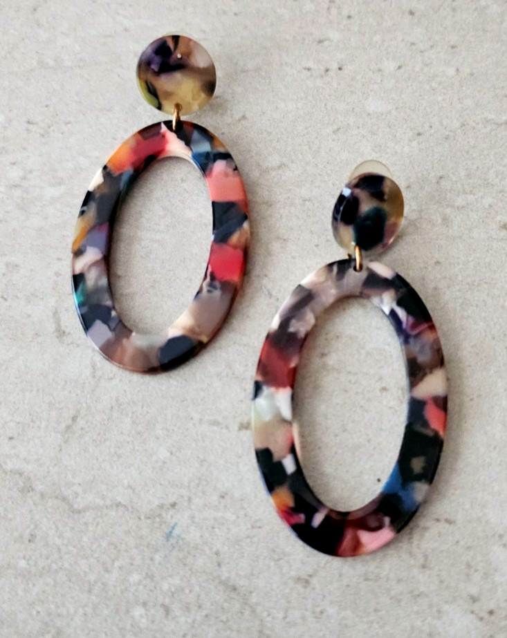 Sugarfix by Baublebar Colorful Resin Gold Tone Necklace and Earrings 20″