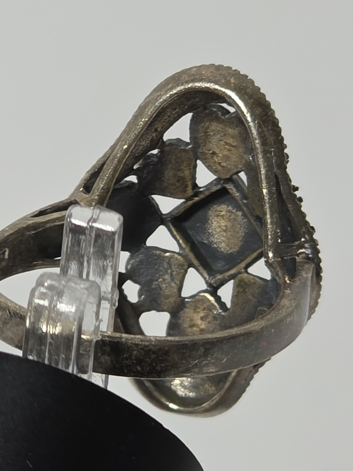 Vtg DBJ Dee Berkley Jewelry 925 Sterling Silver Marcasite Filigree Ring 7.5