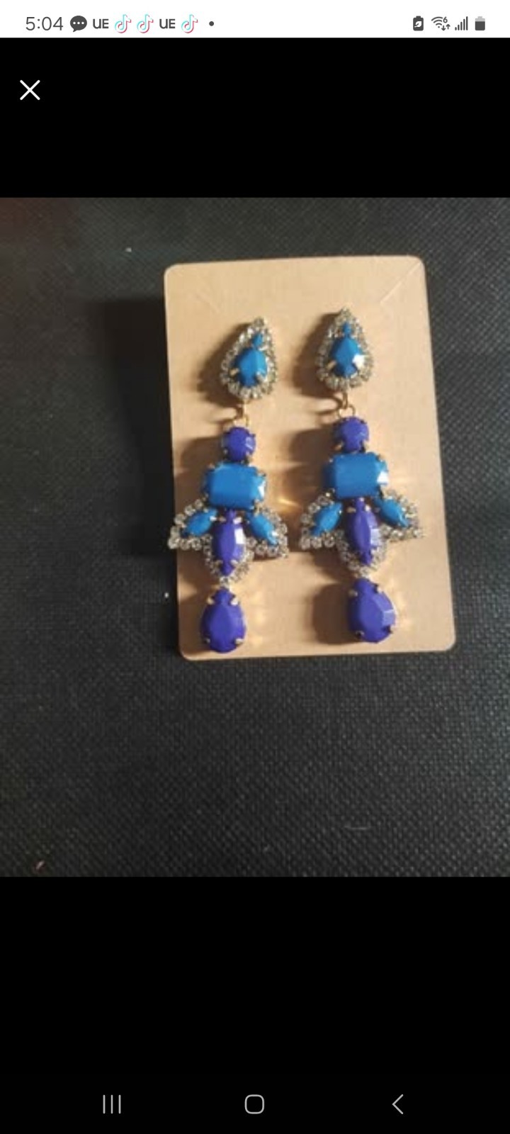 Vintage Blue And Purple Earrings