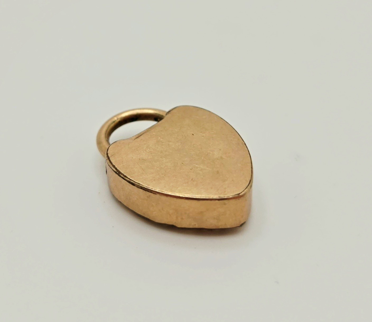 Vintage Victorian Gold Filled Repousse Heart Padlock Pendant / Charm Works