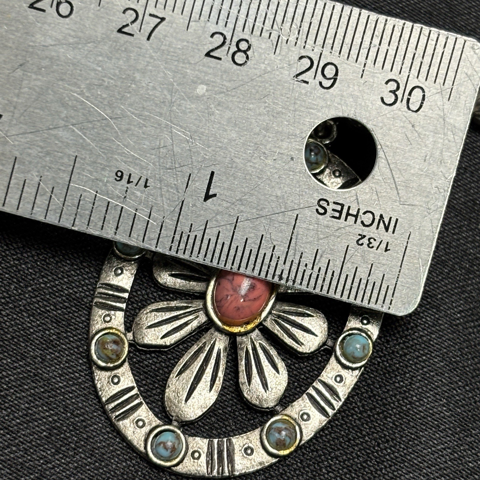Vintage Necklace Native Southwestern Western Style Daisy Flowers