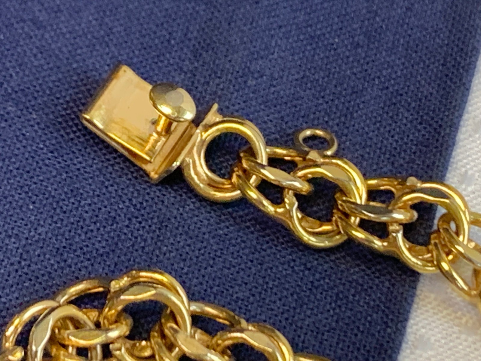 Vtg 1/20 12K Gold Filled BA Ballou Co Charm Bracelet 13.93g Jewelry 7.5″ Chain
