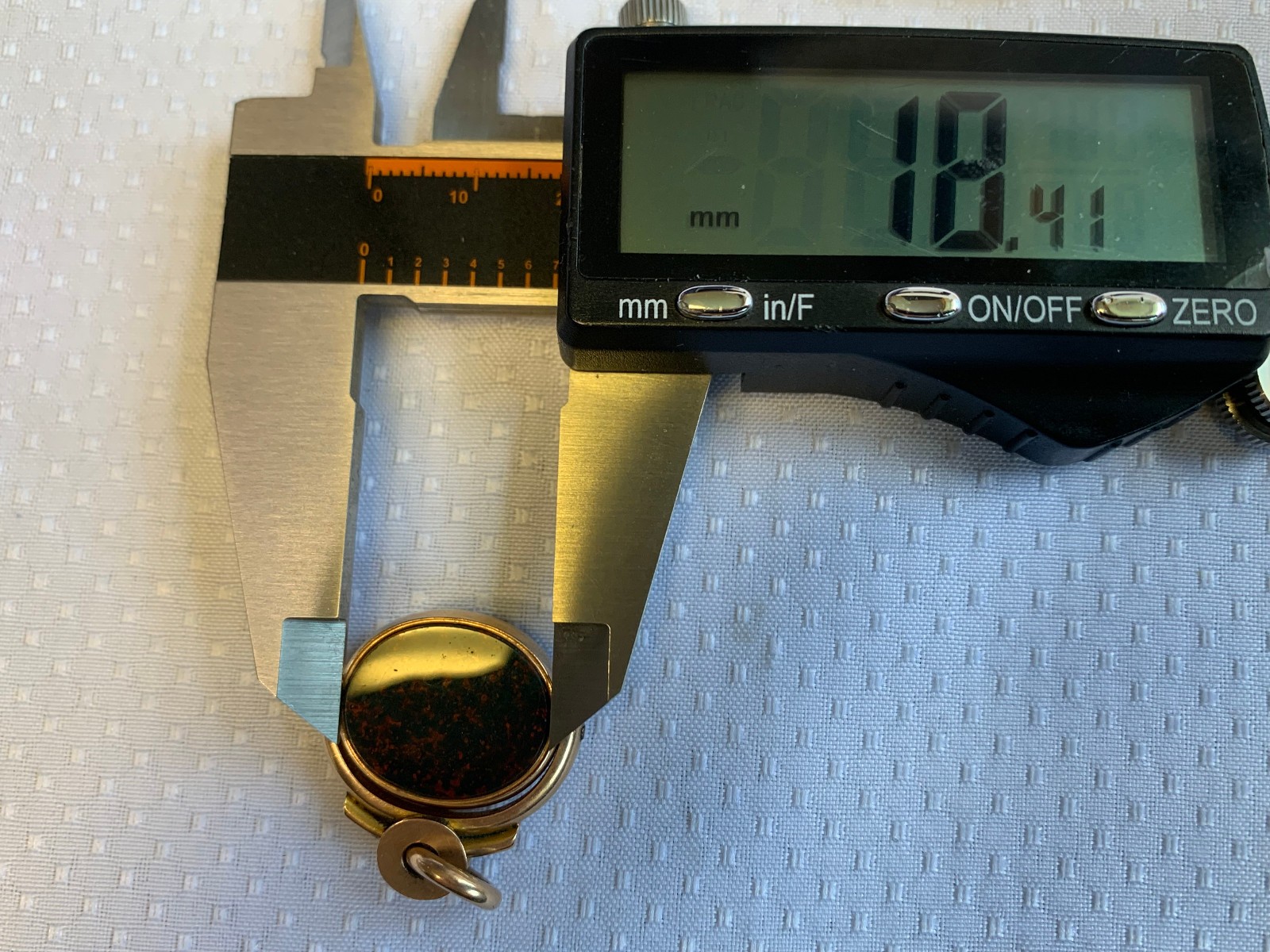 Antiq Yellow Gold Pocket Watch Fob Rotating Pendant Bloodstone Carnelian 10.19g