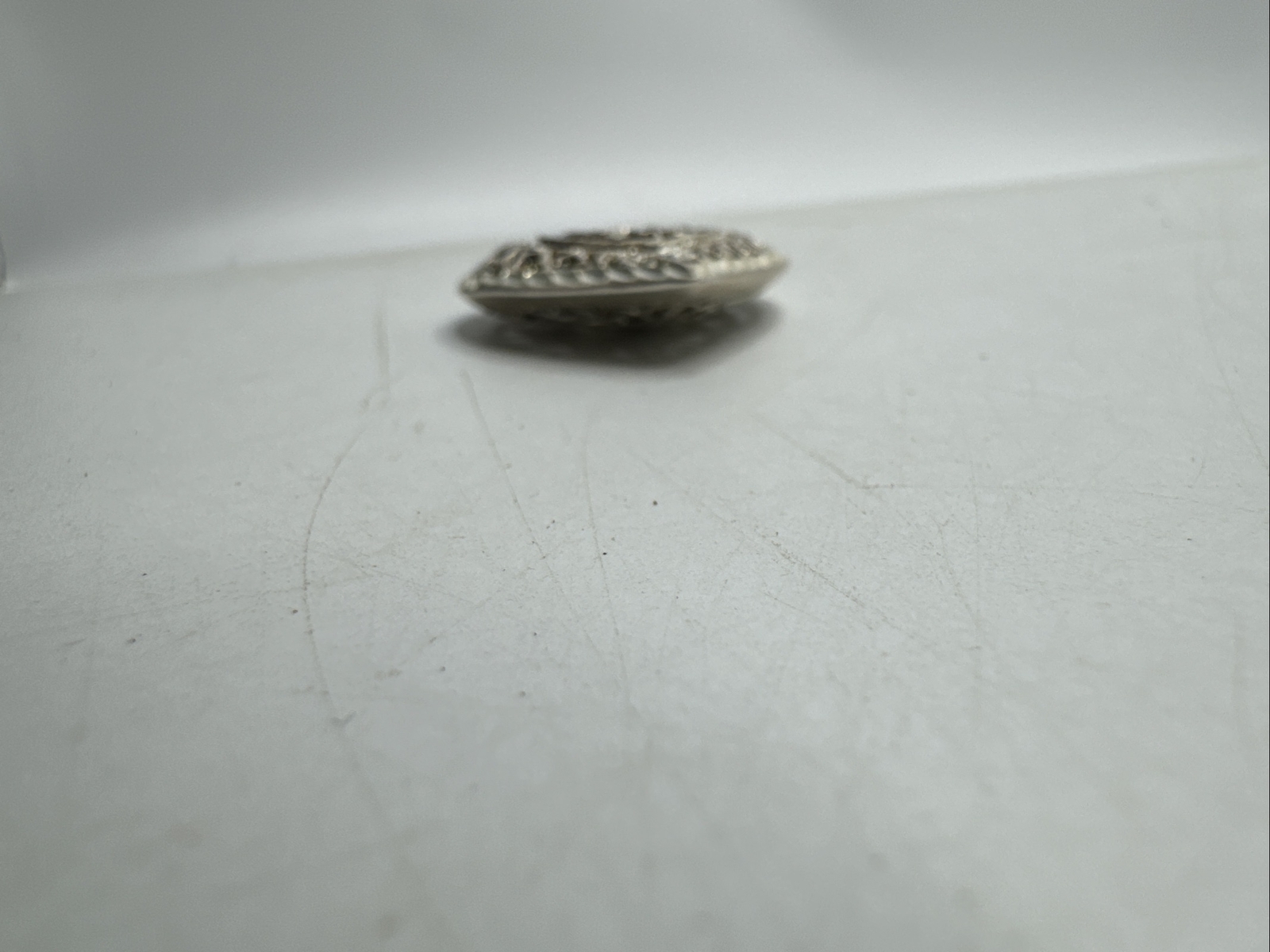 Vintage Sterling Heart Pendant Puffy Heart Filigree Pierced Carved 1” About 6g