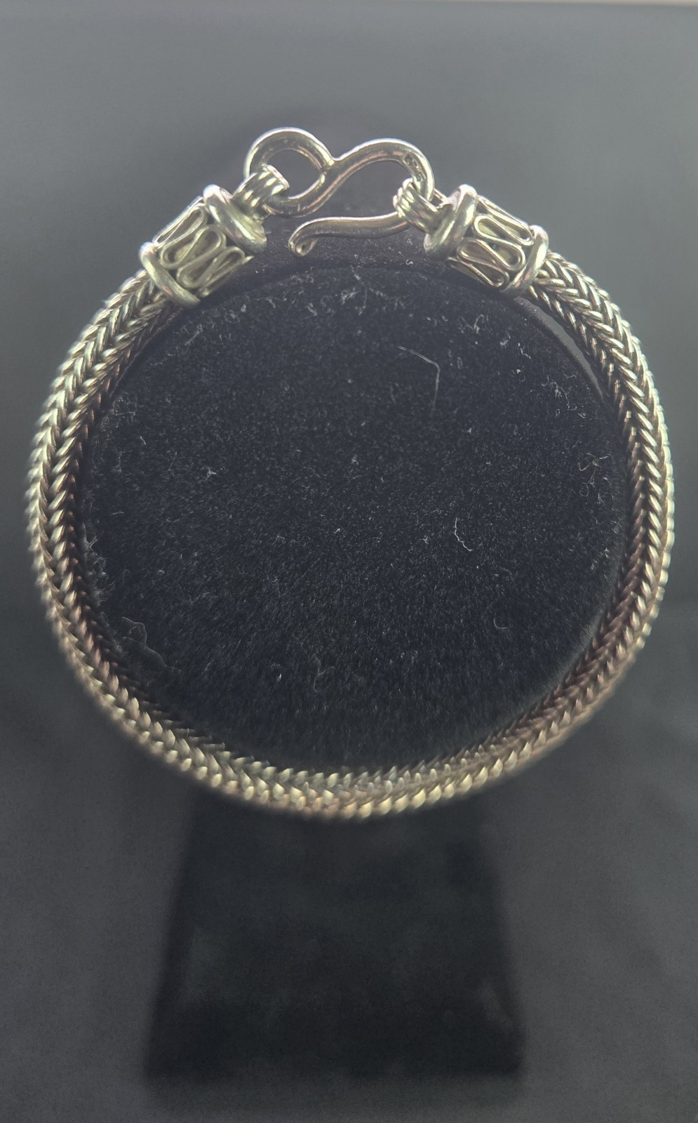 Vintage Handcrafted 7″ Sterling Silver Foxtail Bracelet With Hook And Eye Clasp