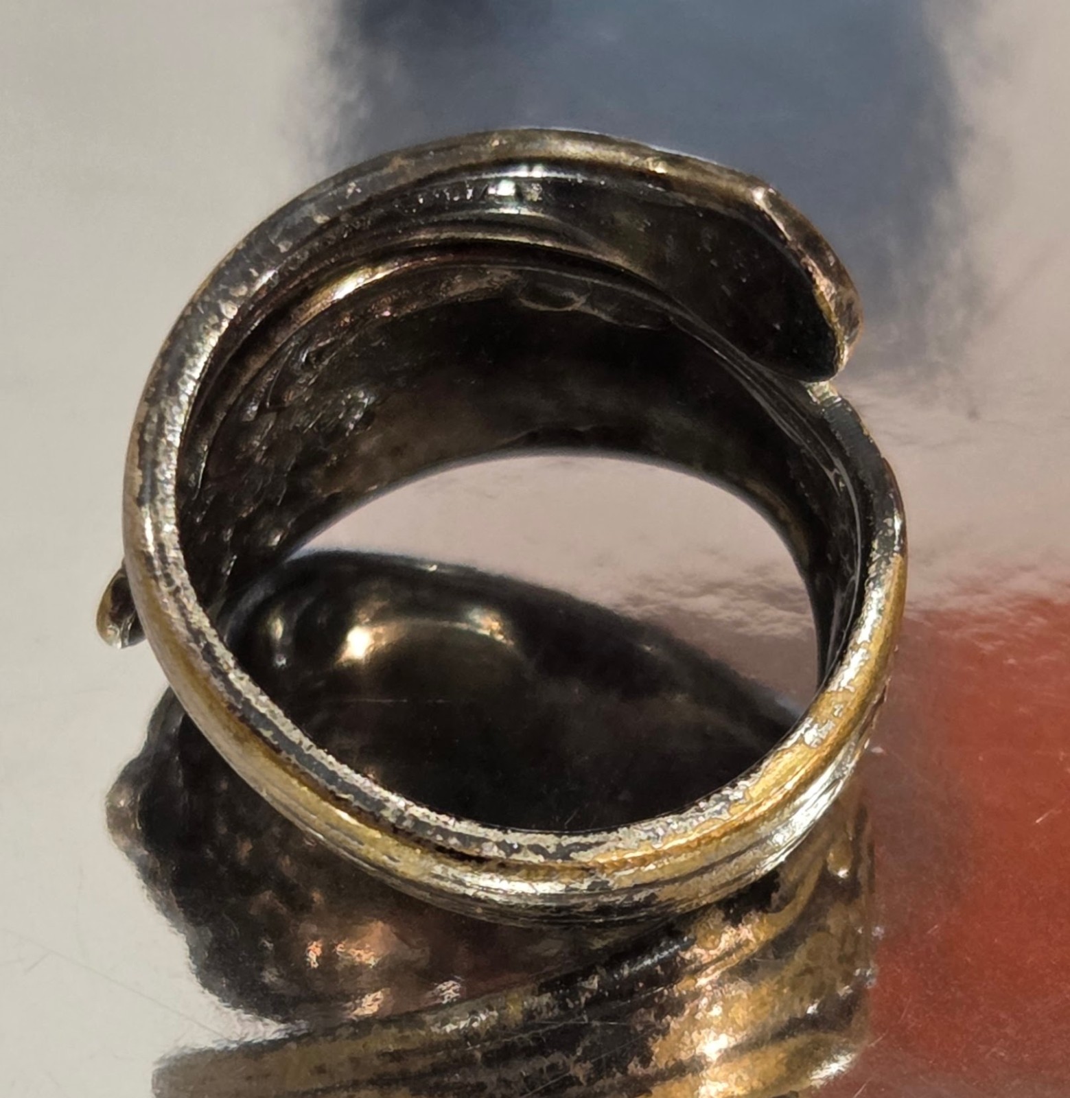 VTG Silver – WM.A. ROGERS ONEIDA Flower Spoon Handle Ring Size 4.25