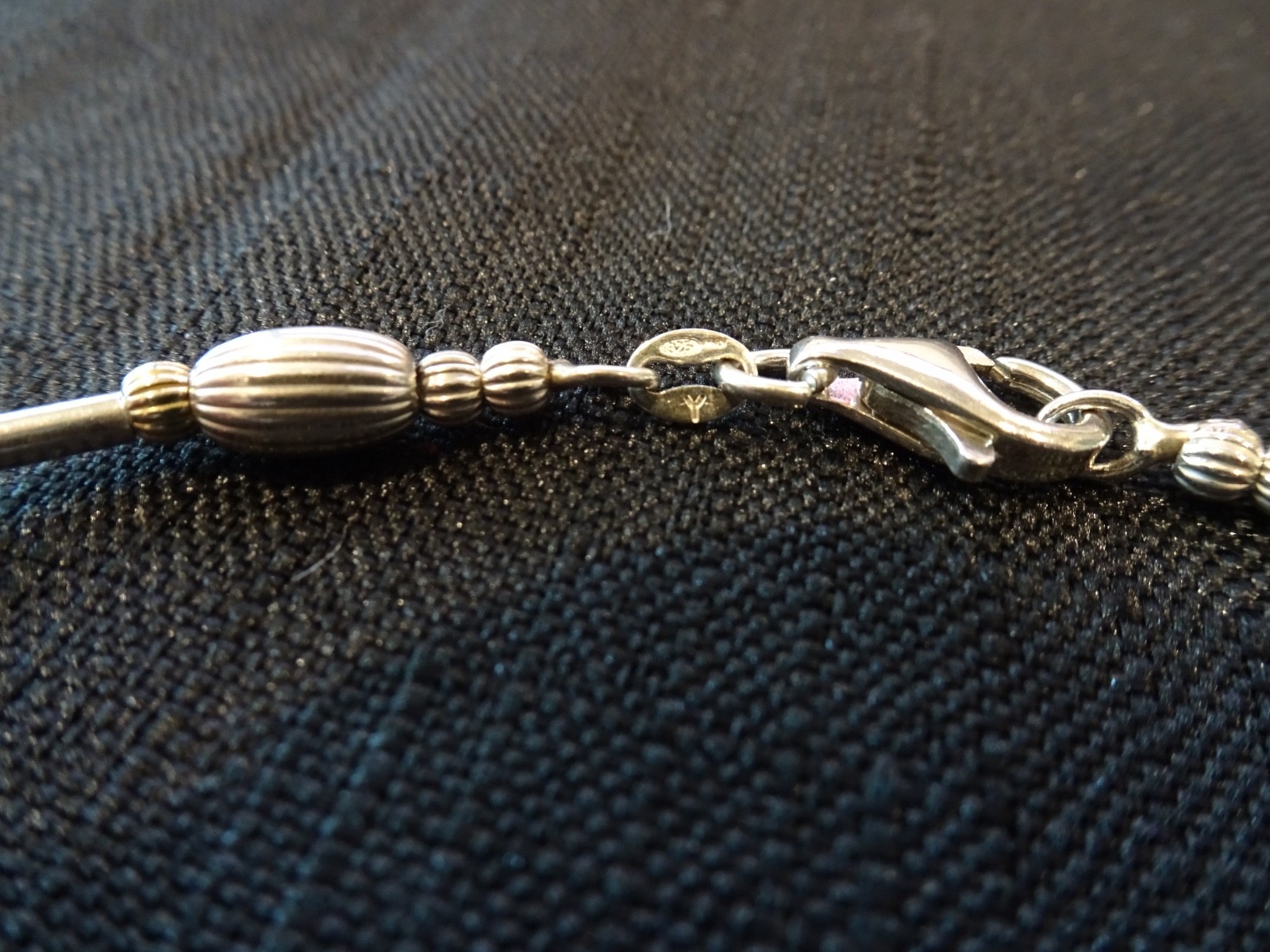 # 716-VINTAGE STERLING SILVER BEADED BRACELET-925-VERY DIFFERENT