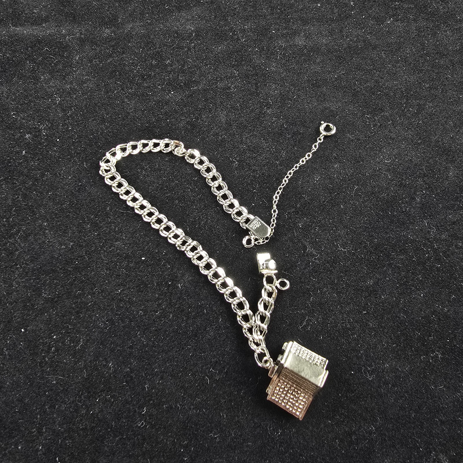 Vintage Elco Sterling Silver Starter Charm Bracelet Wells Church Charm 7”