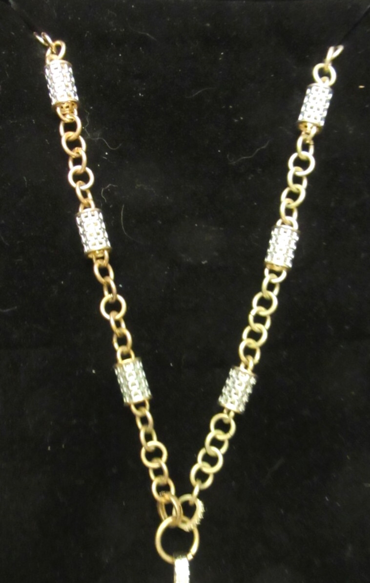 VTG REAL COLLECTIBLES BY ADRIENNE Necklace Yellow Citrine Crystal in Box