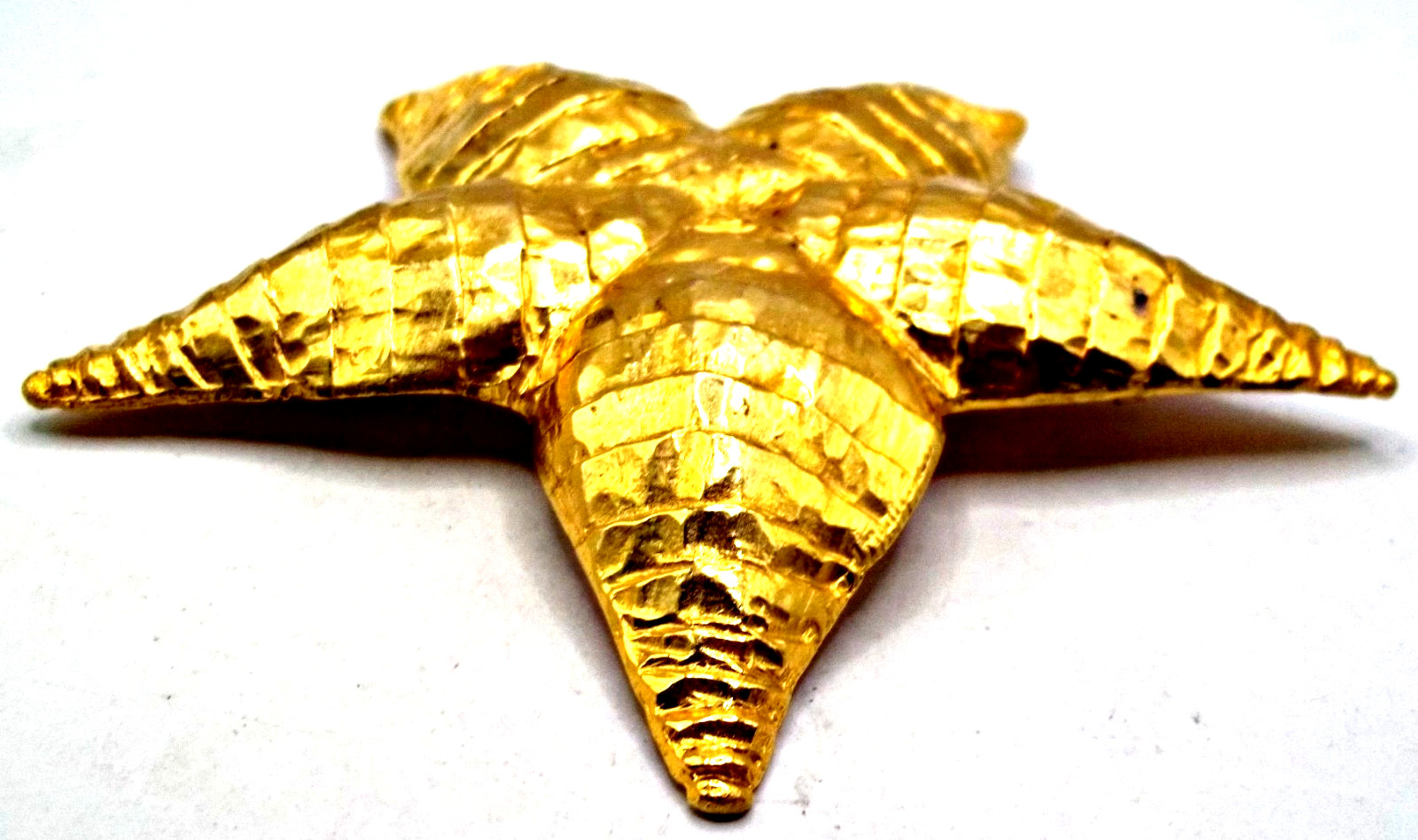 Vintage Signed Cadoro Starfish Brooch Pendant Gold-tone Runway Statement Rare NY
