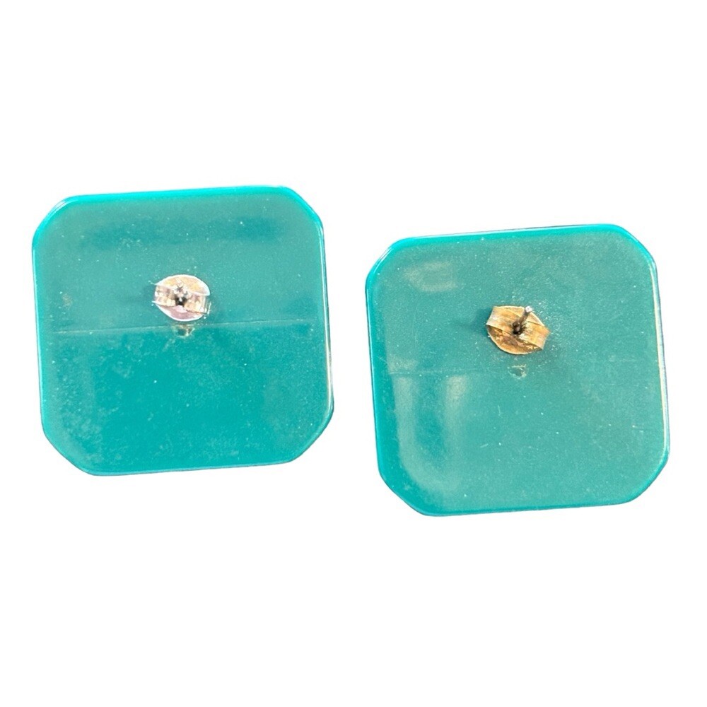 Lot of 3 Vintage 80’s Plastic Enamel Metal Pierced Earrings