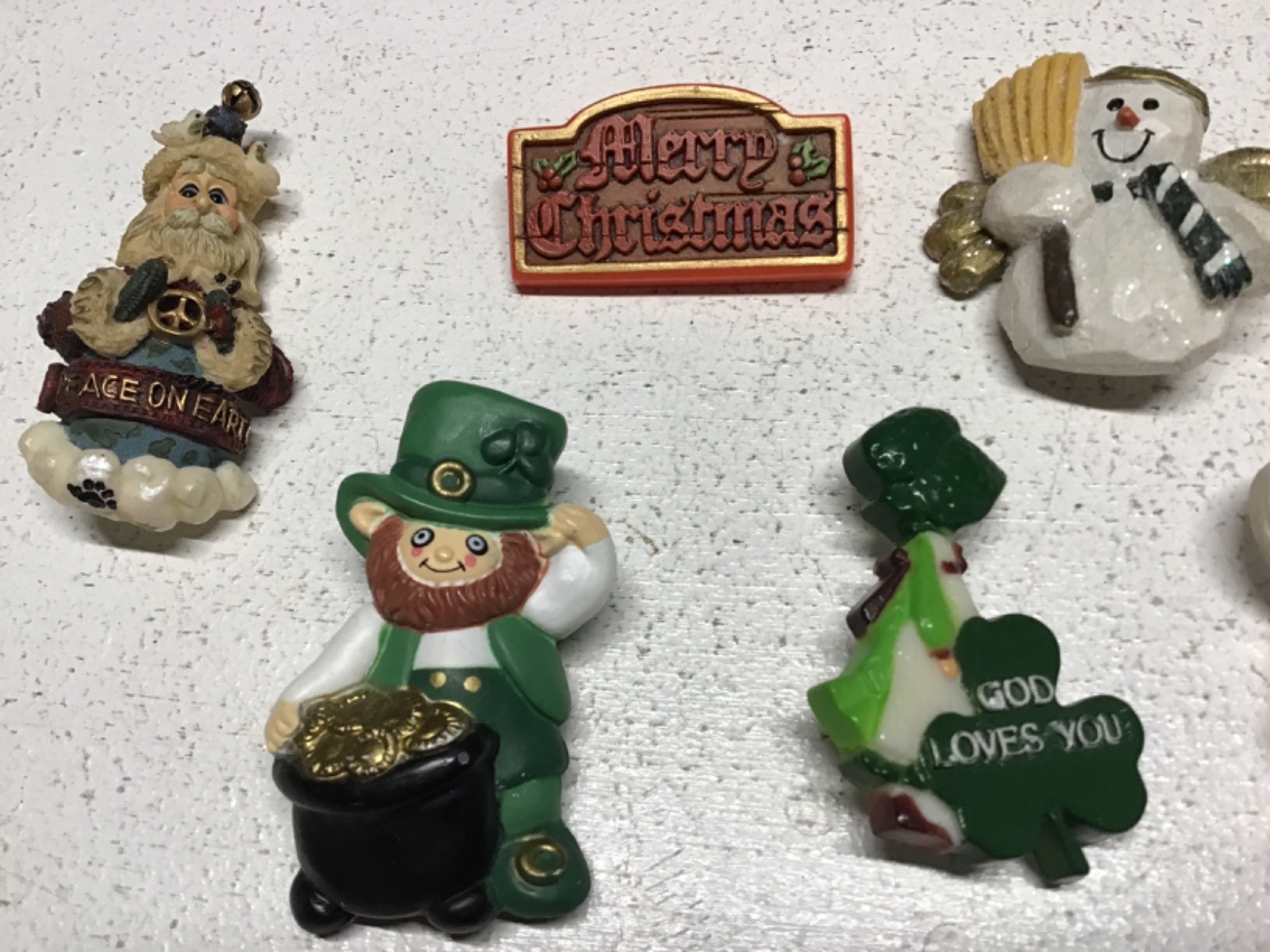 VTG 8 Seasonal Spring Christmas Halloween St Patty Pin Brooch Hallmark Fun World