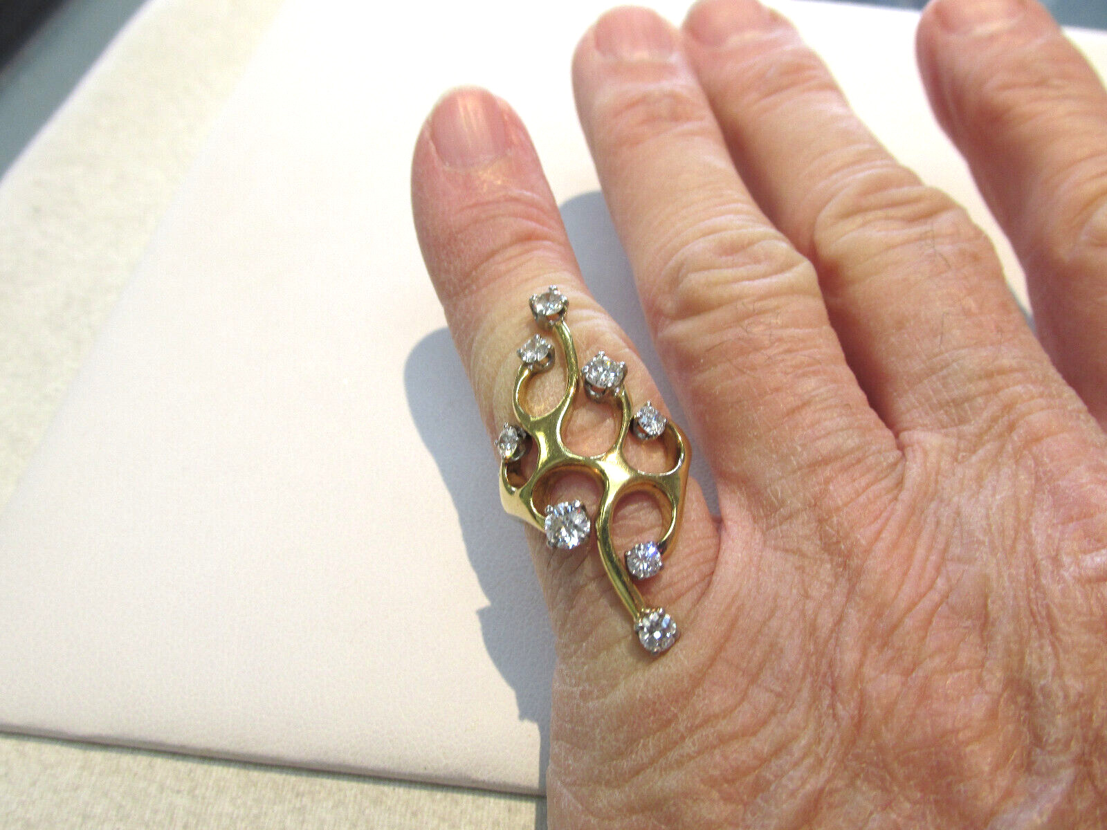 Stunning 1.15 ctw Estate Diamond Ring Size 5.5 in Real Solid 18k Gold MAKE OFFER