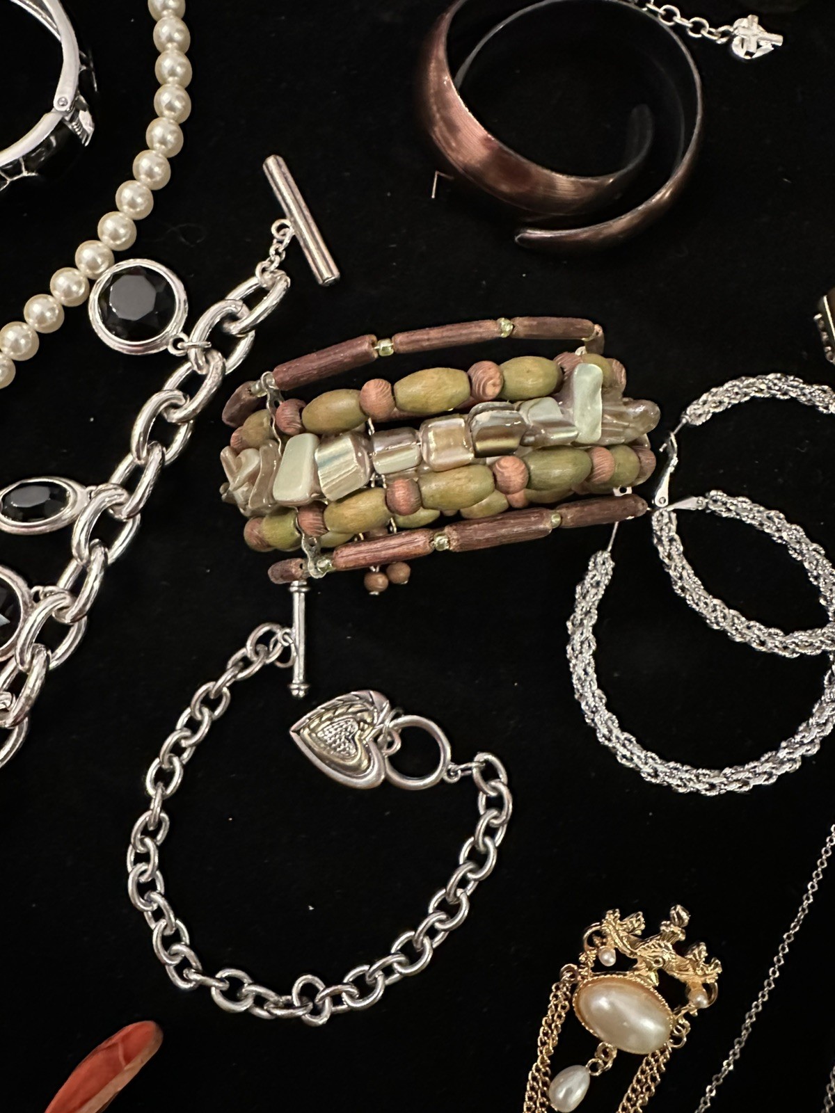 Vintage Costume Jewelry & Watches ALL WEARABLE used Lot Some Signed