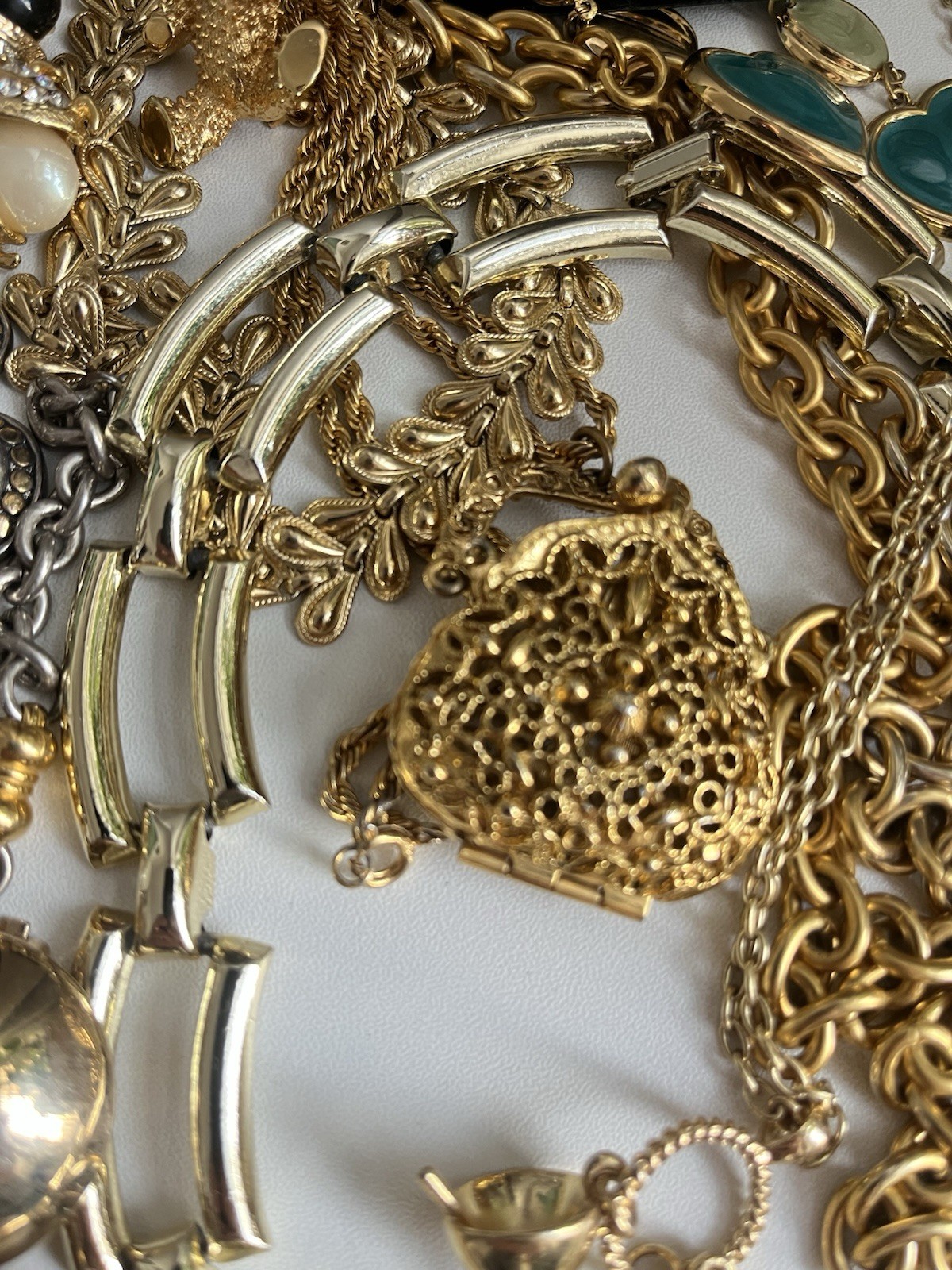 Vintage Jewelry Lot Monet Trifari Art Brooch Necklace Earrings 1960-1990’s