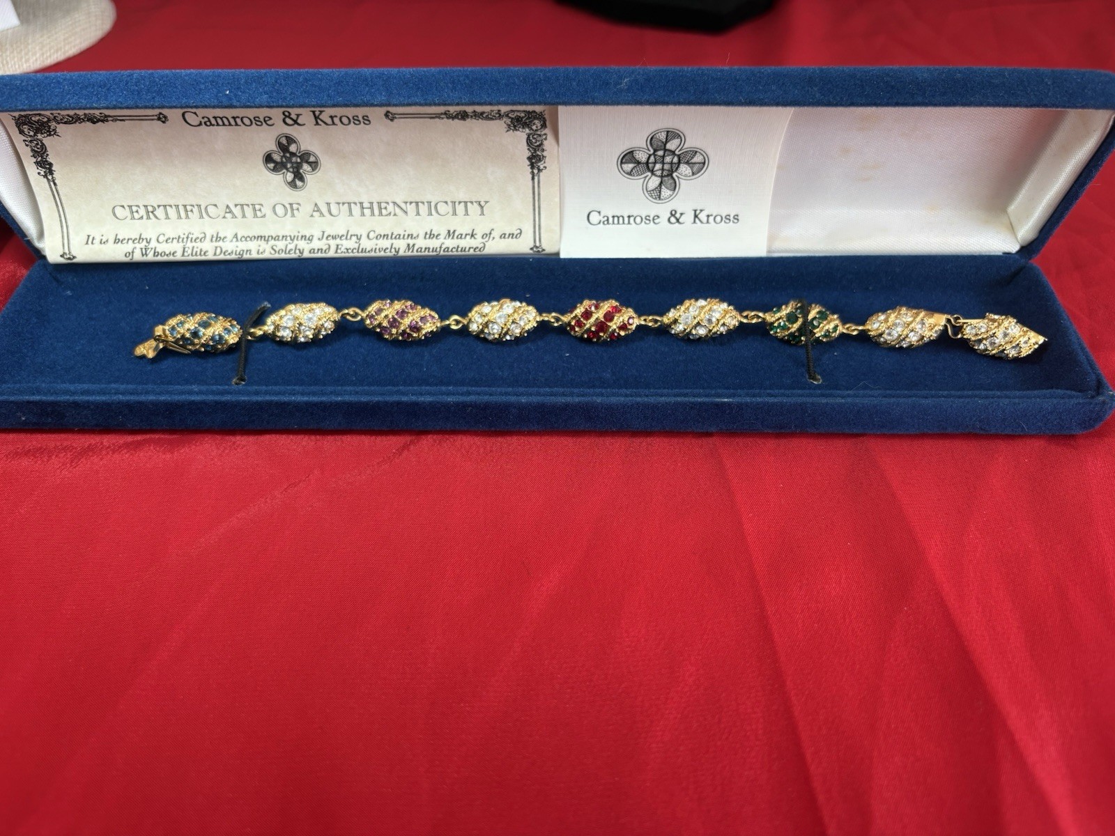 Camrose & Kross Jackie Kennedy JBK Royal Egg Bracelet. Signed JBK