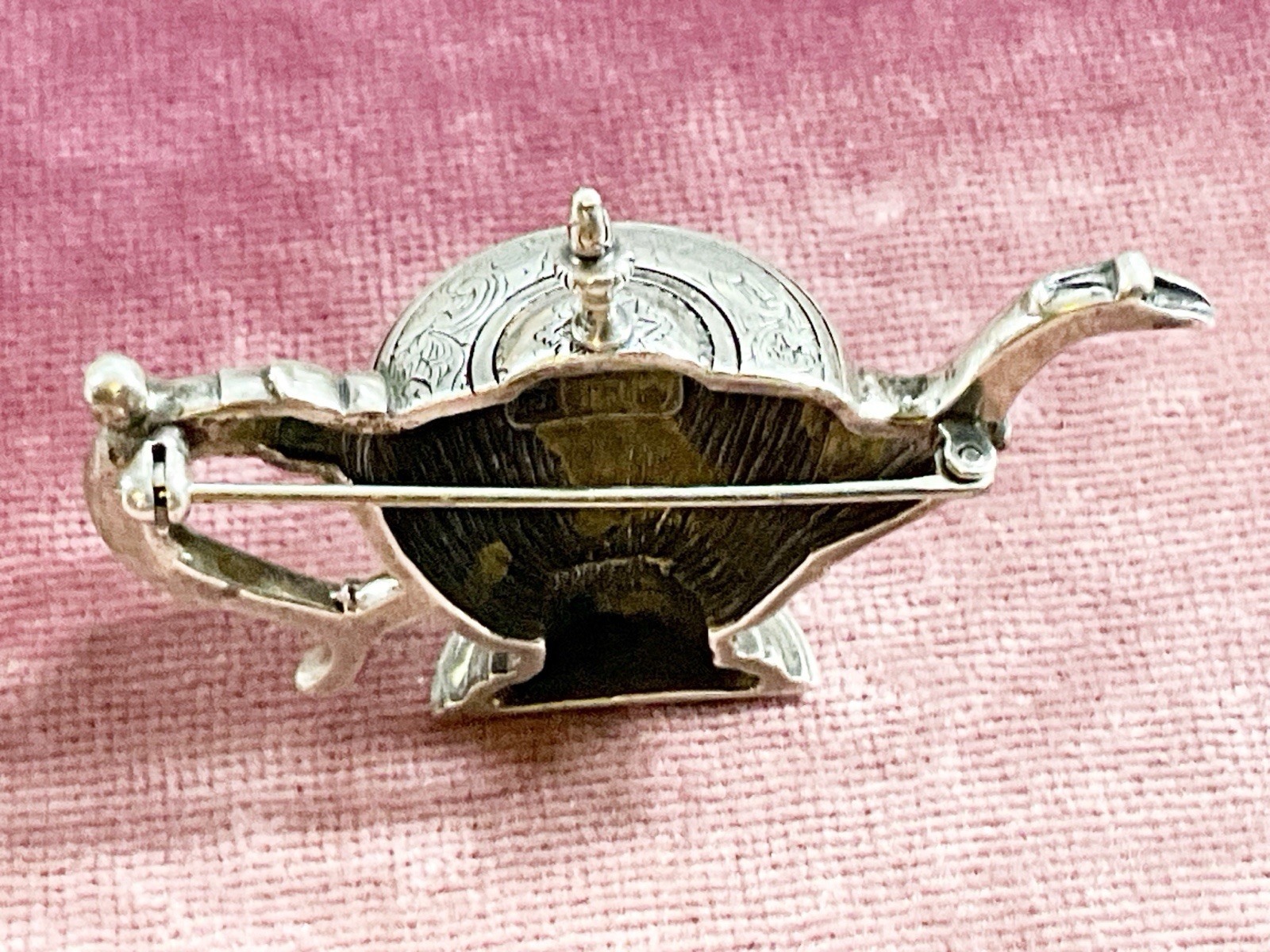 Vintage Sterling Silver Paul Revere Teapot Pin Brooch Boston Museum Of Fine Arts