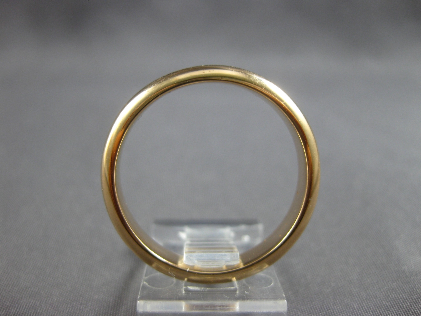 ESTATE 18K ROSE GOLD 3D CLASSIC SOLID 4MM MEN’S WEDDDING ANNIVERSARY RING #27848