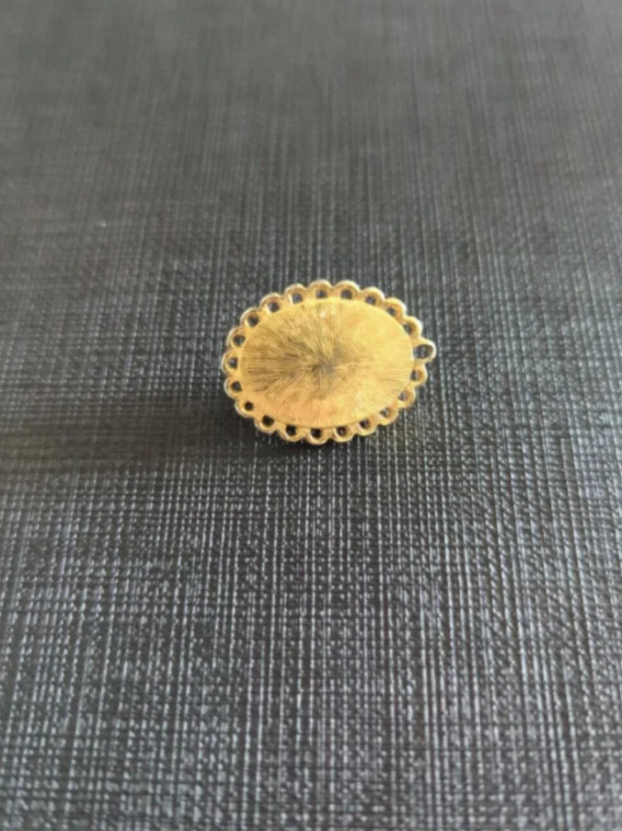 Vintage-Style Faux Pearl Gold Tone Pendant