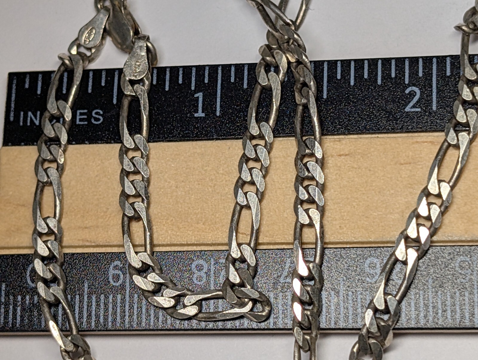 VINTAGE STERLING SILVER NECKLACE HALLMARKED 925 ITALY 19 3/4″ LONG