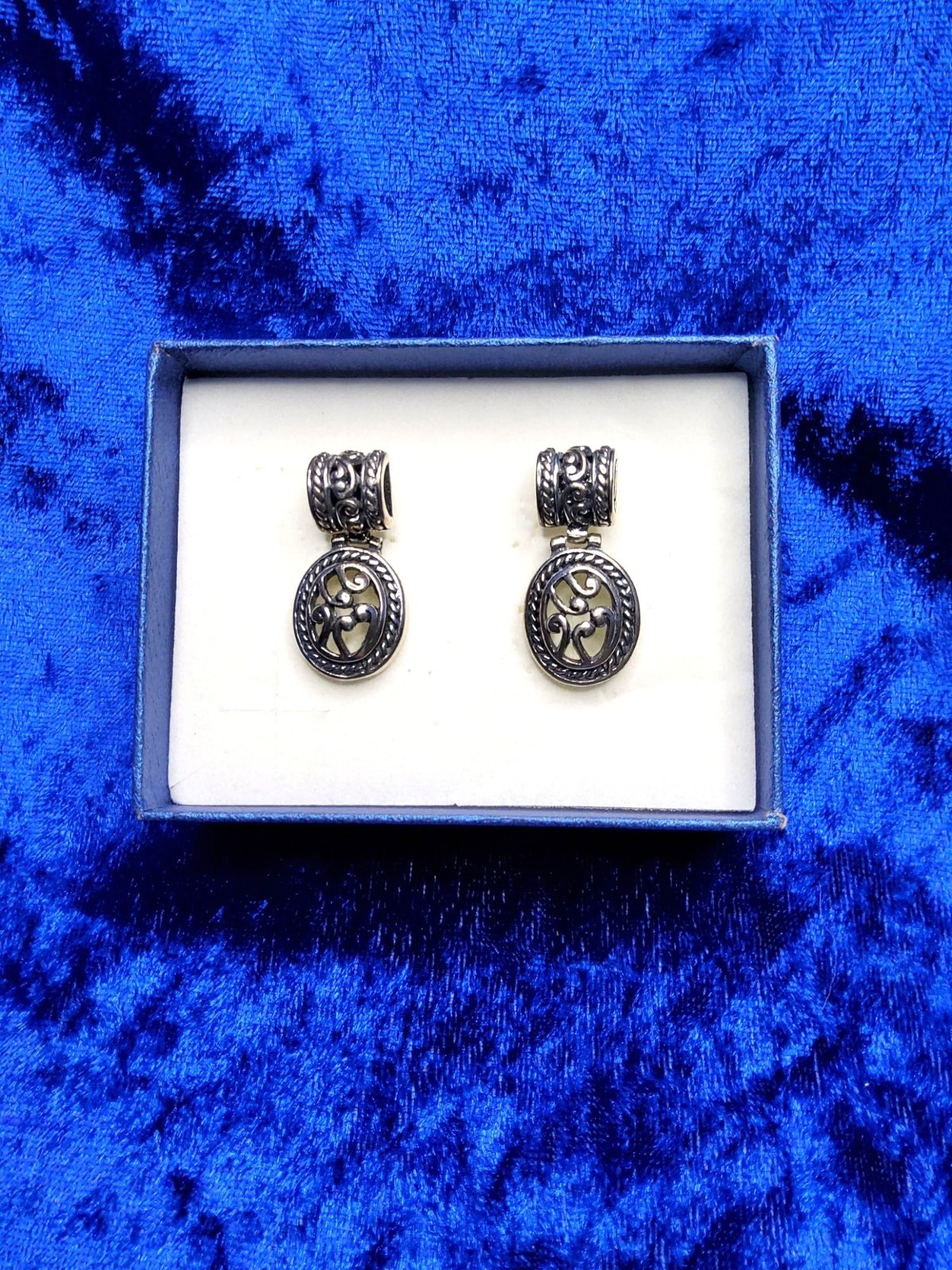 Vintage 925 ATI Mexico Sterling Silver 1.34″ Drop Dangle Earrings