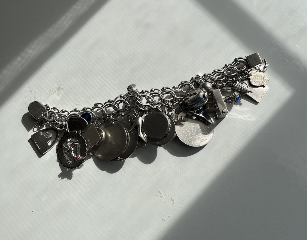 Vintage Original Sterling Silver Charm Bracelet – 37 Charms, 150 Grams