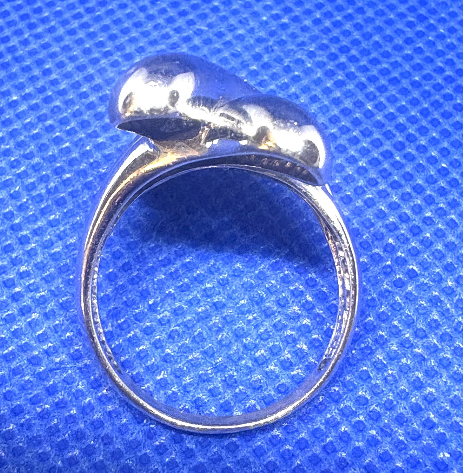 X05 Sculpture Double Criss Cross Modernist 925 Sterling Silver Ring 8g Size 8.5