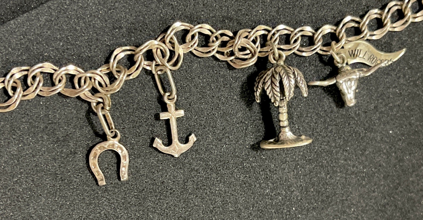 Vintage 925 Sterling Silver Charm Bracelet with 4 Charms – Italy