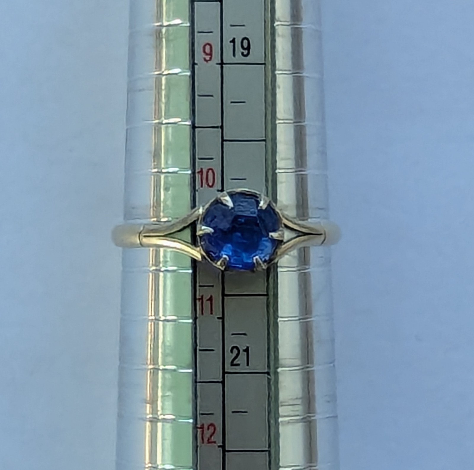 Vintage Soviet USSR ring sterling silver 875 ⭐ Size 10.5 Weight 1.63 g Blue gem.