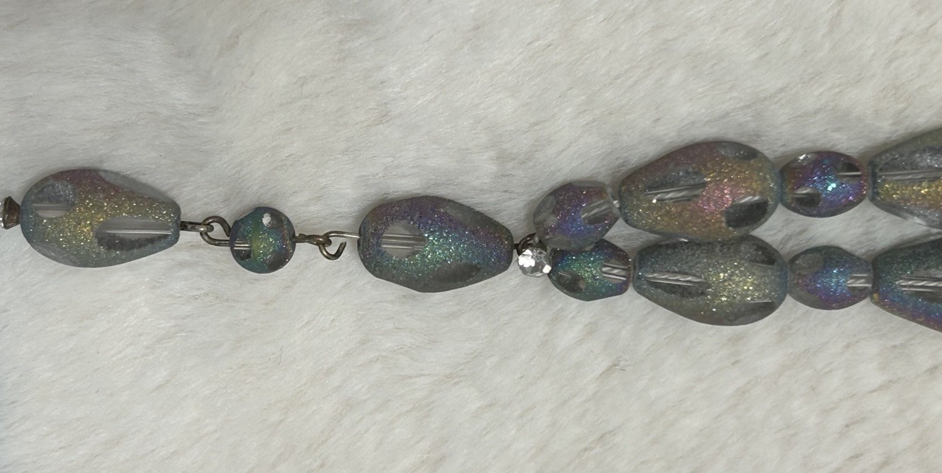 Vintage 90’s Jewelry Lot Of 6 Turquoise Lavender Silver Tone Necklace Earrings