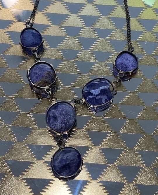 Vintage Purple/Blue Geode Necklace
