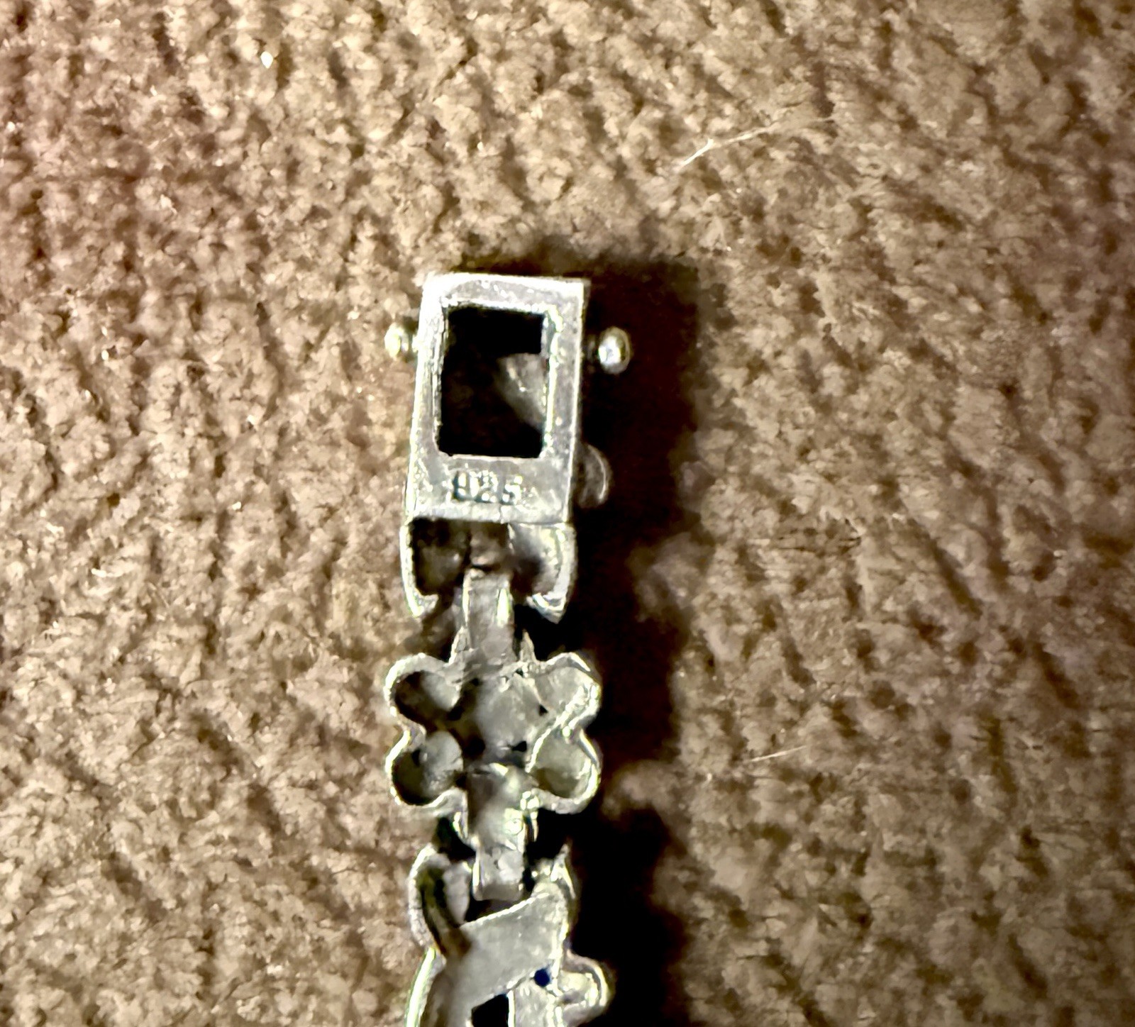 Vintage Signed DBJ 925 Sterling Silver Marcasite Floral Link Bracelet 17.4g QVC