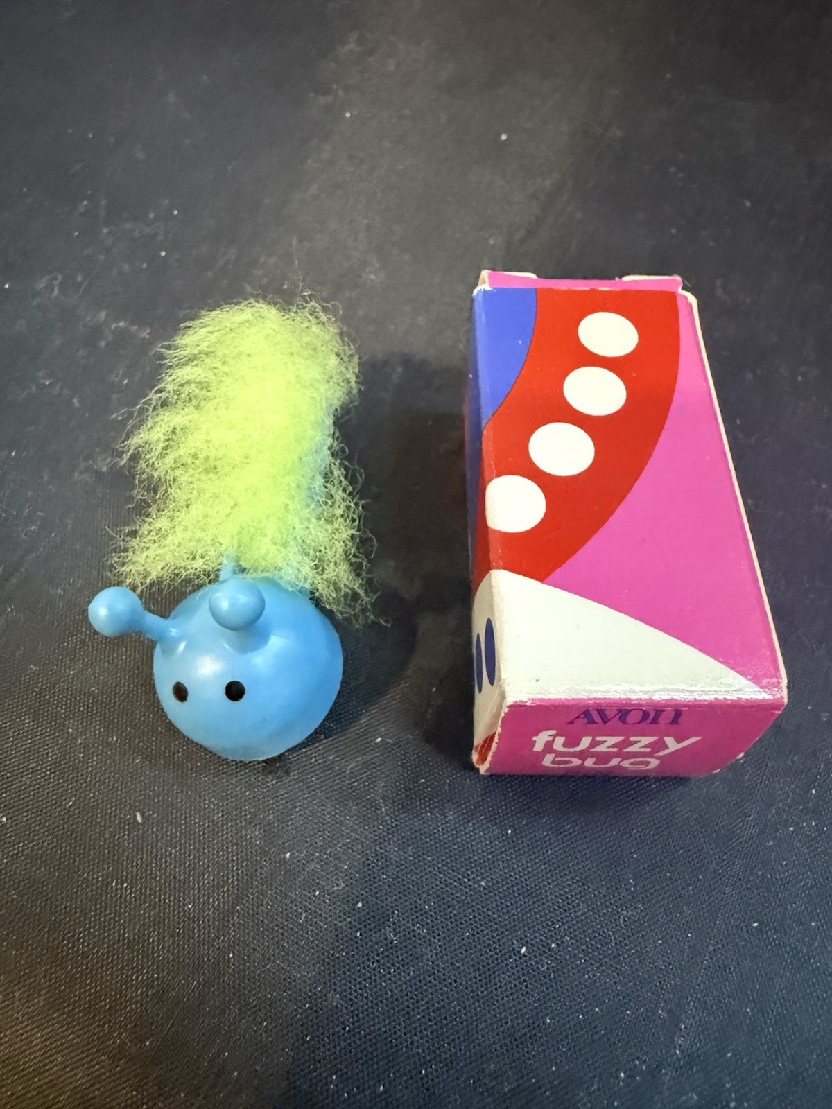 Avon 1973 Fuzzy Bug Colorfull Caterpillar Pin Brooch Retro 70s Adorable Vintage