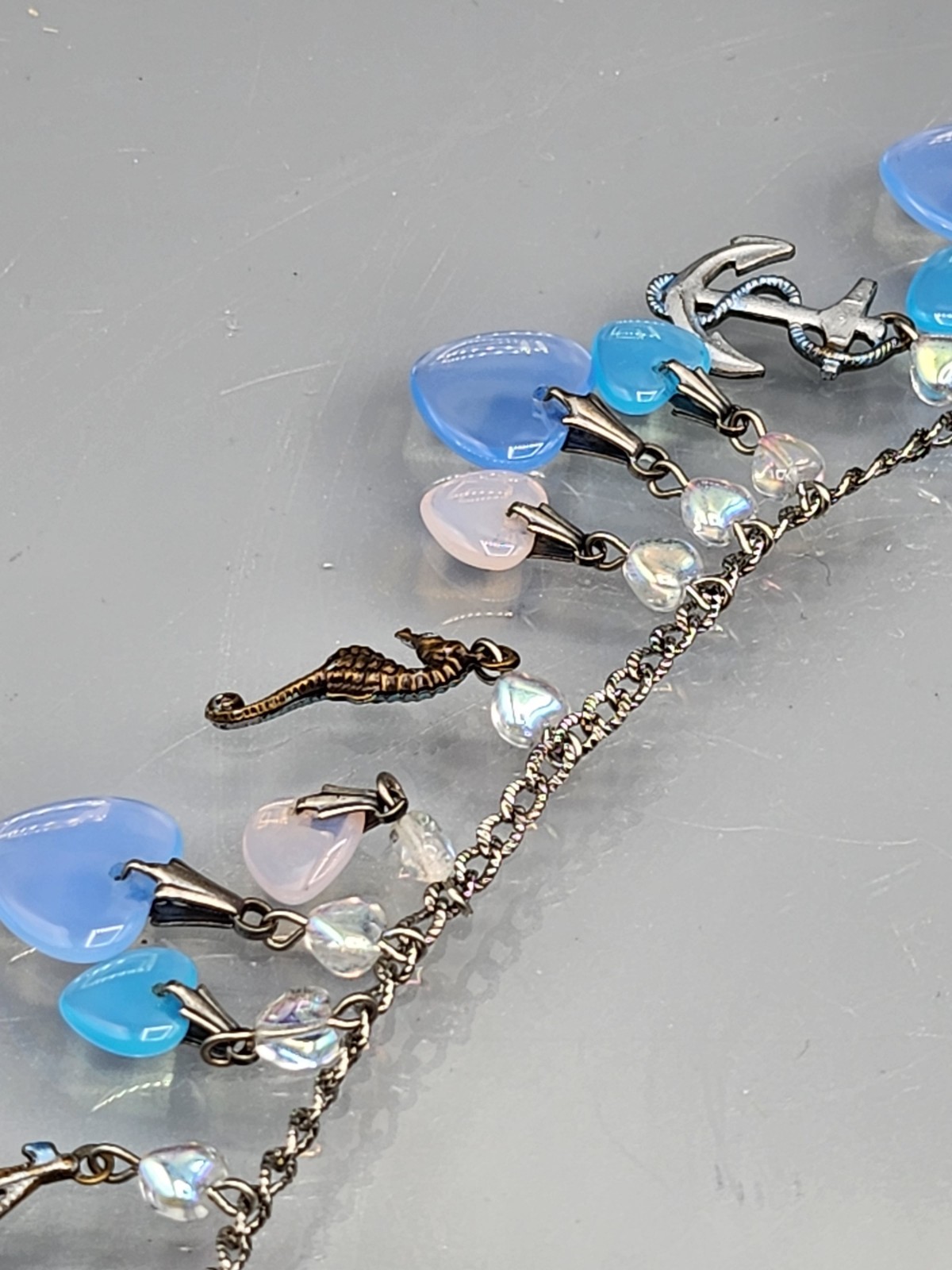 Vintage Rare Nautical Theme “Glass Works Studio” Necklace 32″L