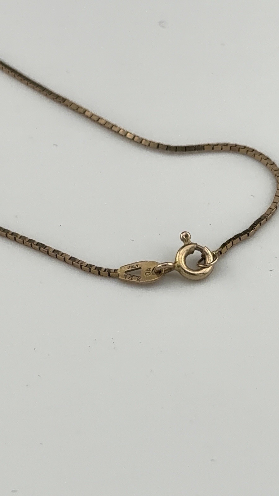Vintage 14K Gold Opal Pendant Necklace Italy Box Chain Blue Green Fire Opal