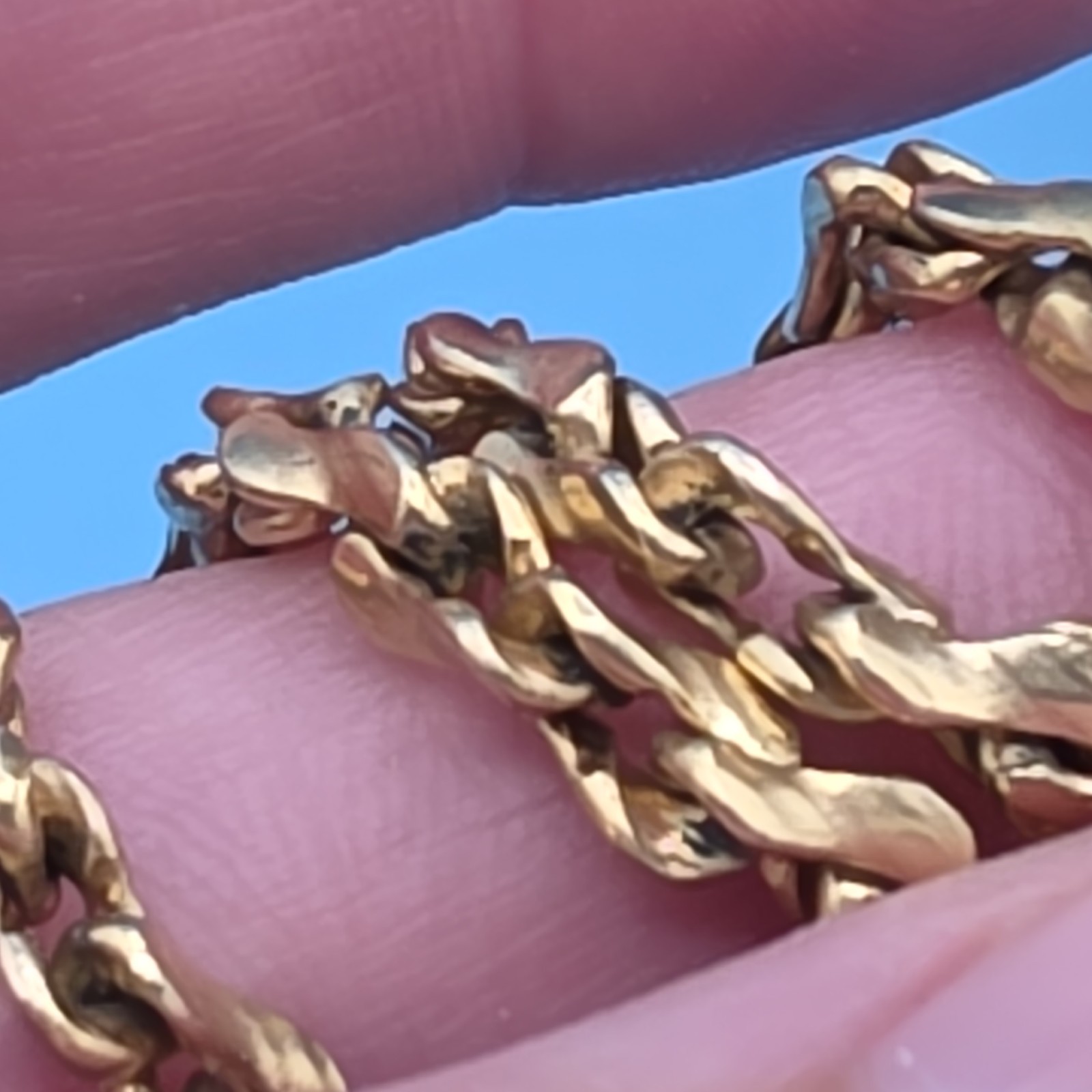 Vintage 9k Gold Chain Necklace W/ 12K GF Clasp
