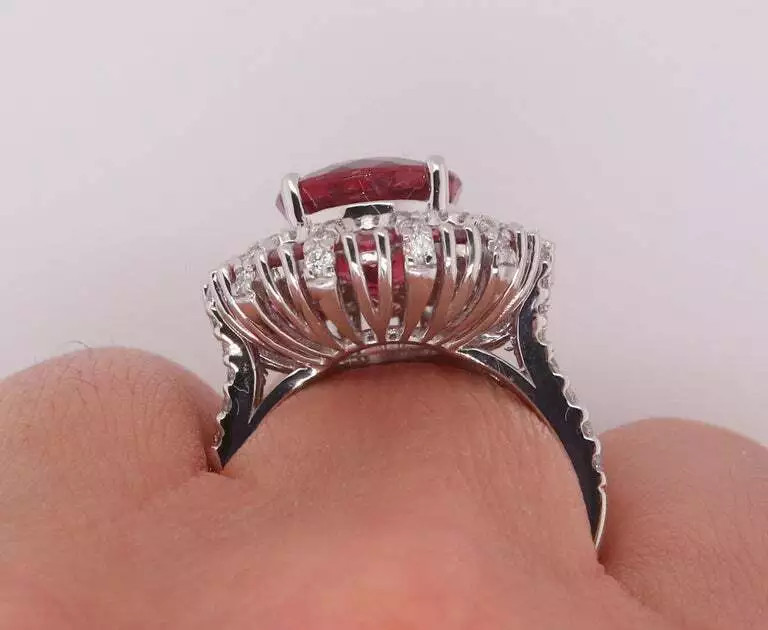 Transparent Oval & Round Cut 6.21ct Topaz With White 1.17CT CZ Floral Fine Rings