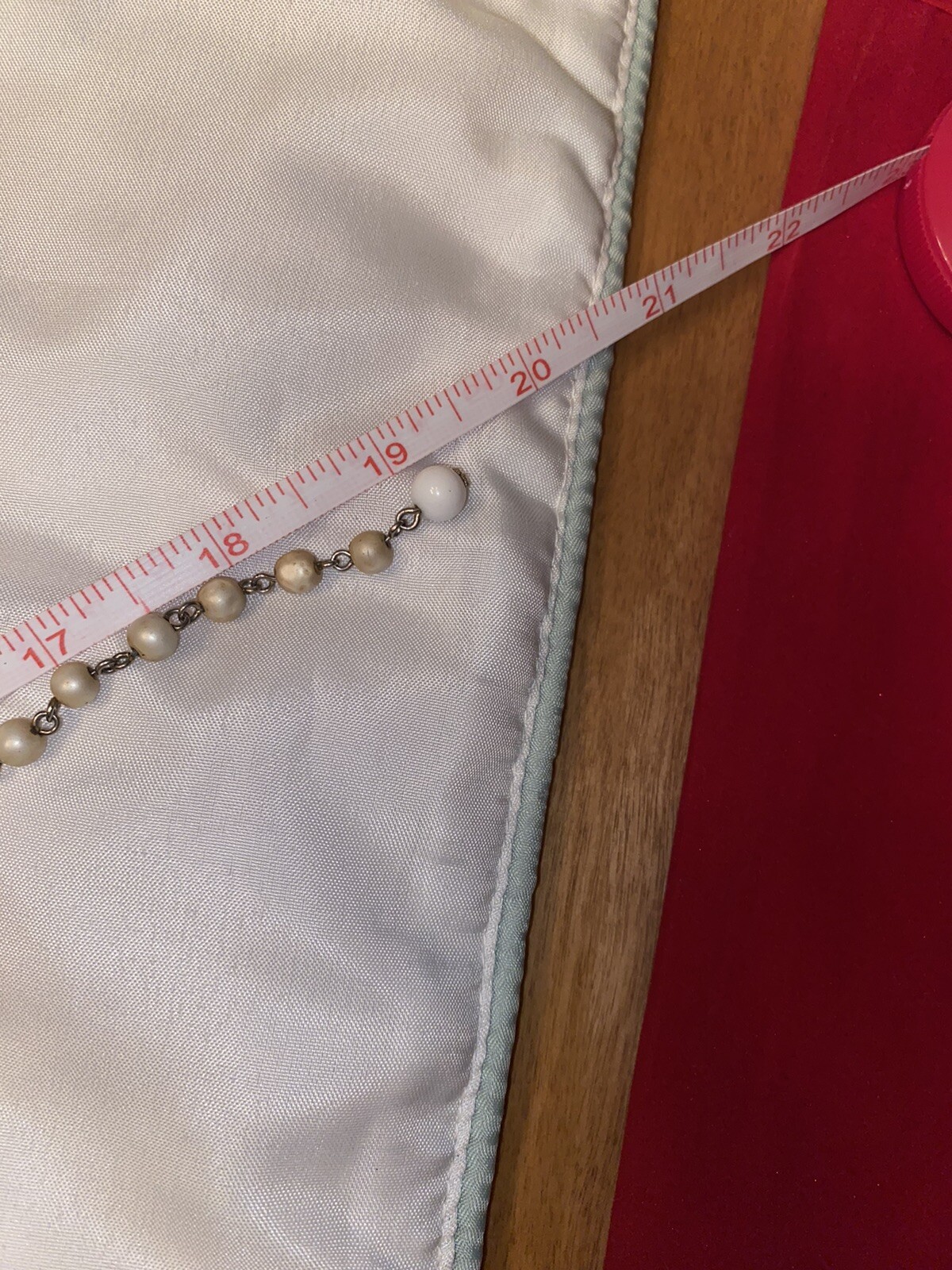 Vtg Multi Strand Gold White Champagne Crystal Faceted Bead Necklace 19”