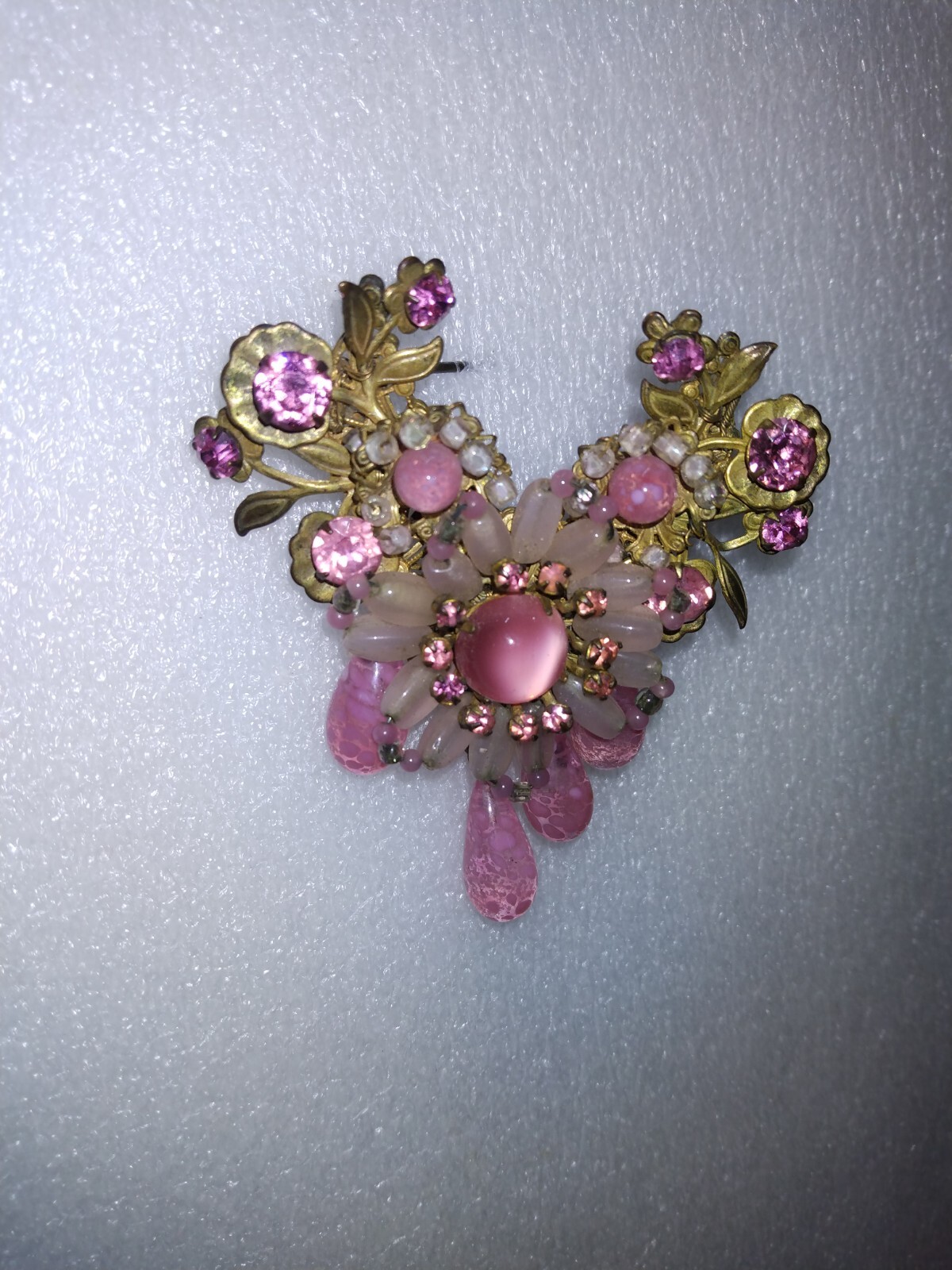 Miriam Haskell Beautiful (Signed) Brooch (Rare)1930’s – 1950’s – Vintage