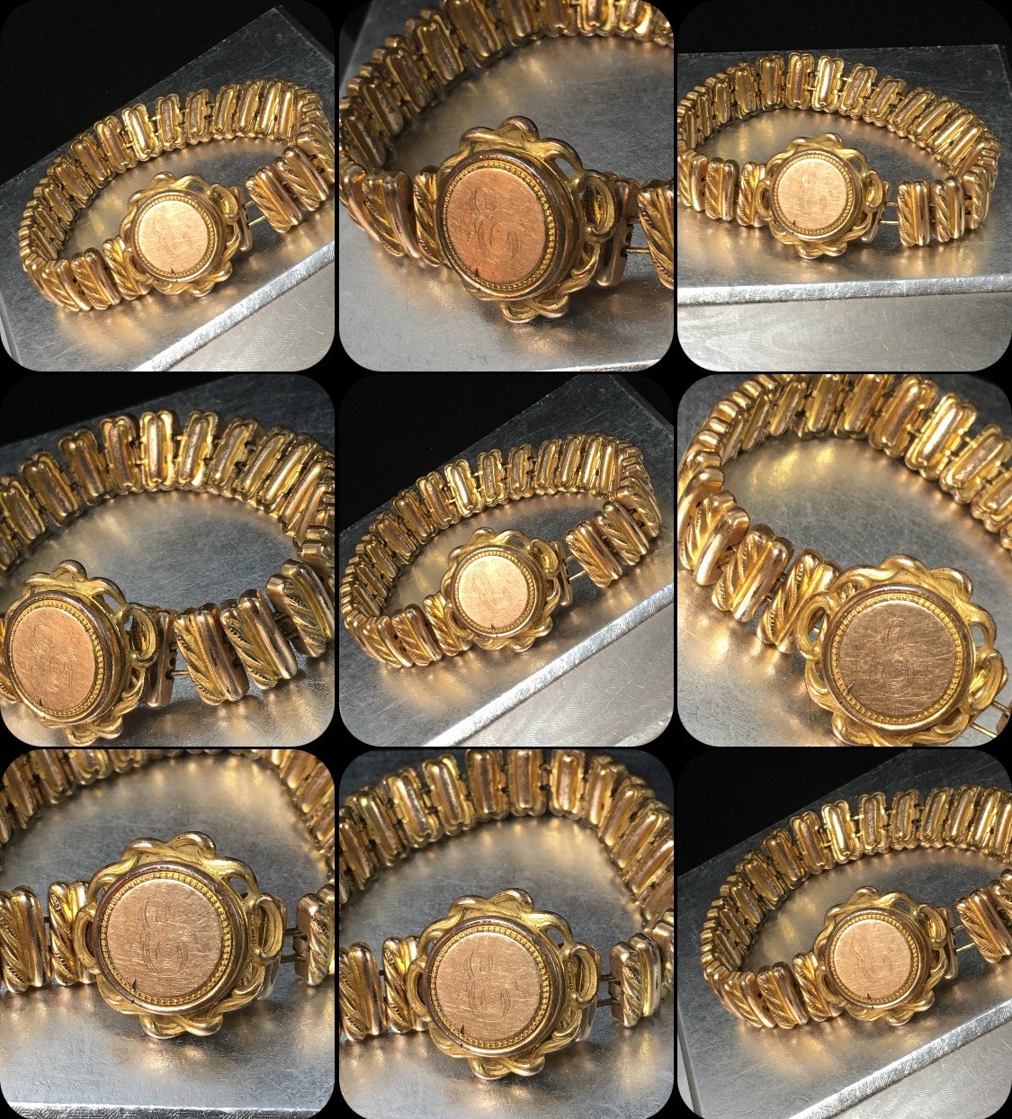 Unique Vtg Expansion Locket Sweetheart Bracelet Watch Style Face