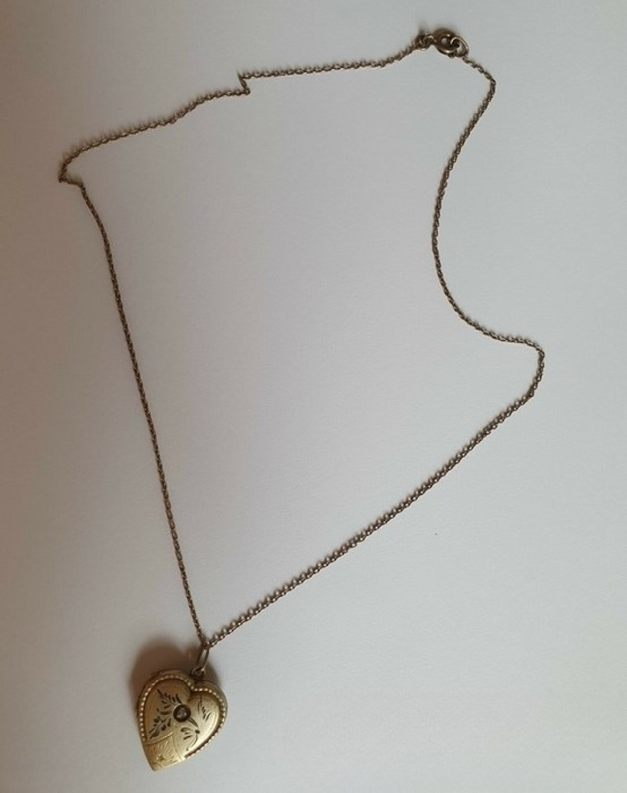 Vintage Soviet USSR pendant for photo on a chain ~45 cm silver 875 ⭐ Wt 8.5 g