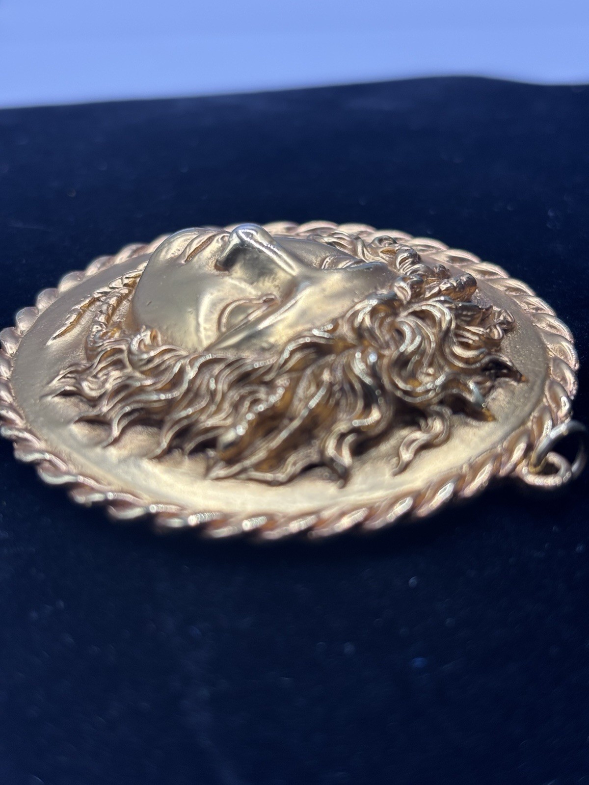 Vintage Alva Museum Replicas Medusa Statement Pendant Medallion Greek Mythology