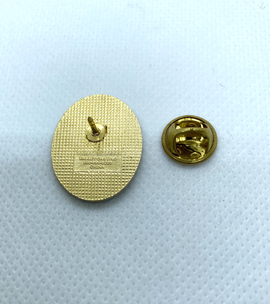 Vintage Rose Lapel Pin By Valley Casting Gold Tone D8