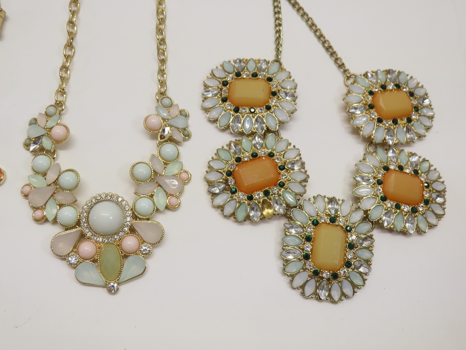 Fashion Modern Necklace Lot Rhinestones A few Missing Stones D2105