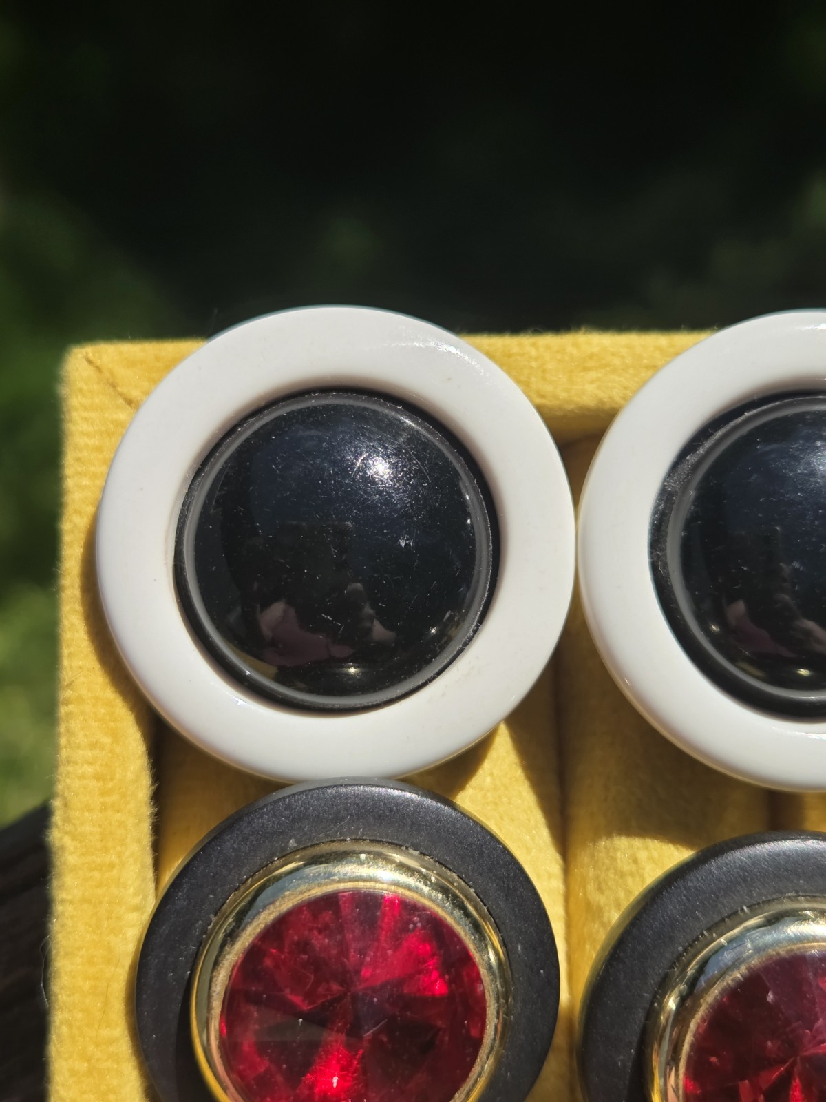 Vintage Clip On Earrings Lot Bold Chunky 60s 70s 80s Rivoli Enamel