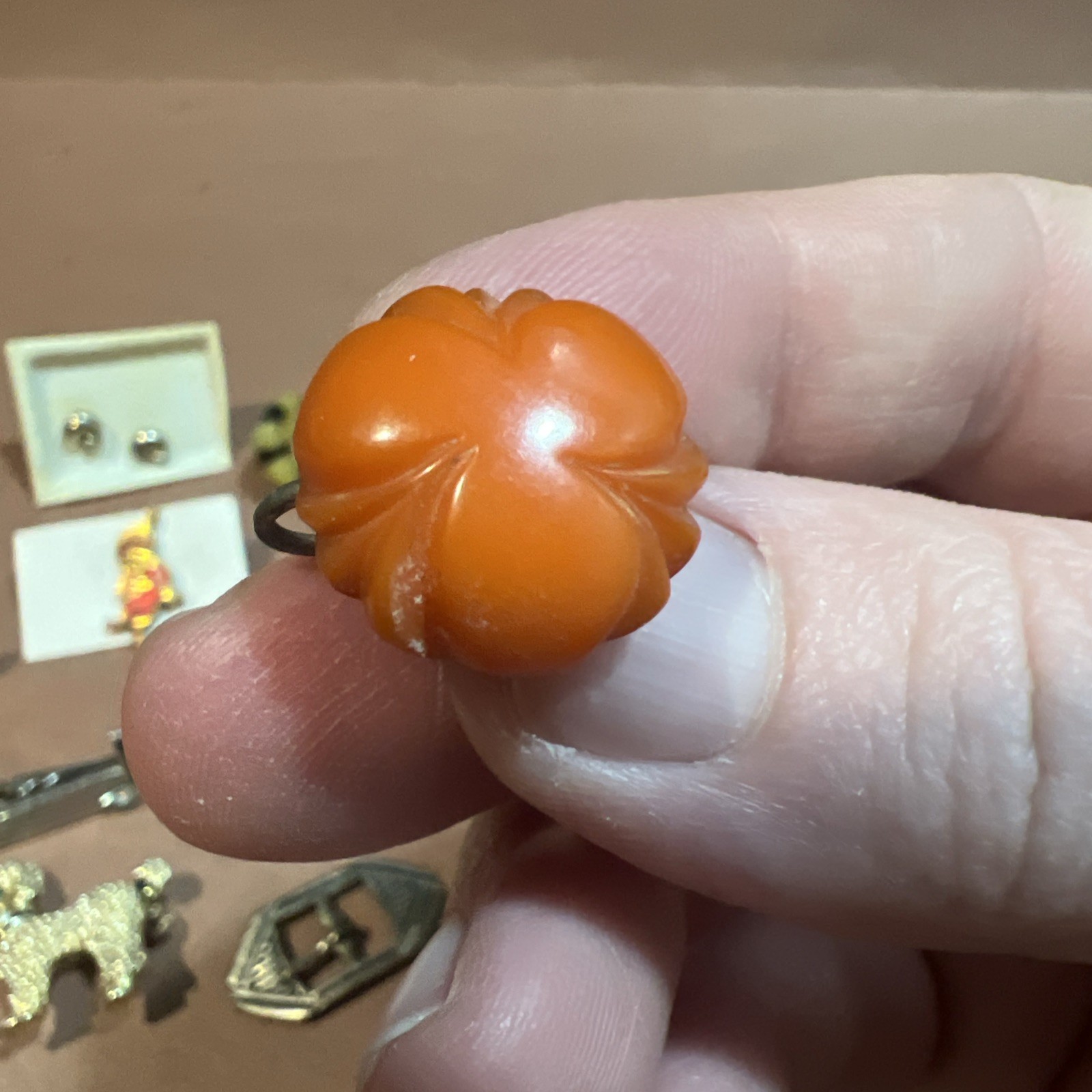 Vintage Costume Jewelry Buckle Anchor Bakelite Swank